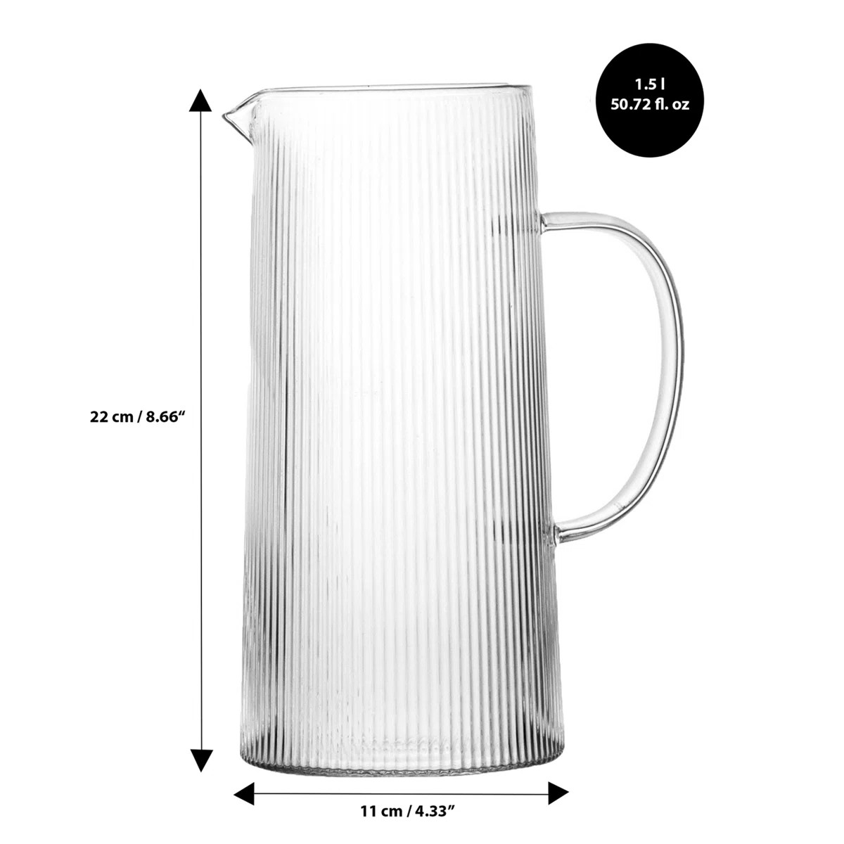 Ribbed Pitcher 50.5 Fl. Oz. | Wayfair North America