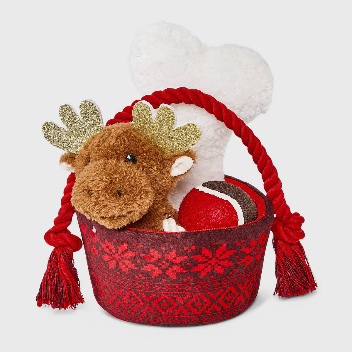 Gift Basket Dog Rope Plush Toy Set - 5pcs - Boots & Barkley™ | Target