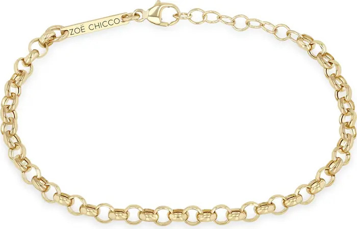 Zoë Chicco 14K Yellow Gold Large Rolo Chain Bracelet | Nordstrom | Nordstrom