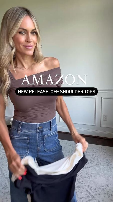 Amazon off shoulder seamless tops - 4 colors available wearing xs

Paired with my favorite wide leg cropped jeans - wearing xs petite length. Use code KATEROSExSPANX for discount and free shipping !


#LTKFindsUnder50 #LTKOver40 #LTKStyleTip