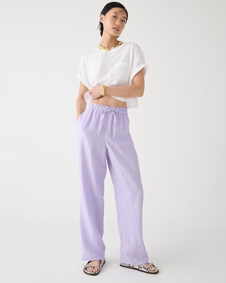 Soleil pant in linen | J.Crew US