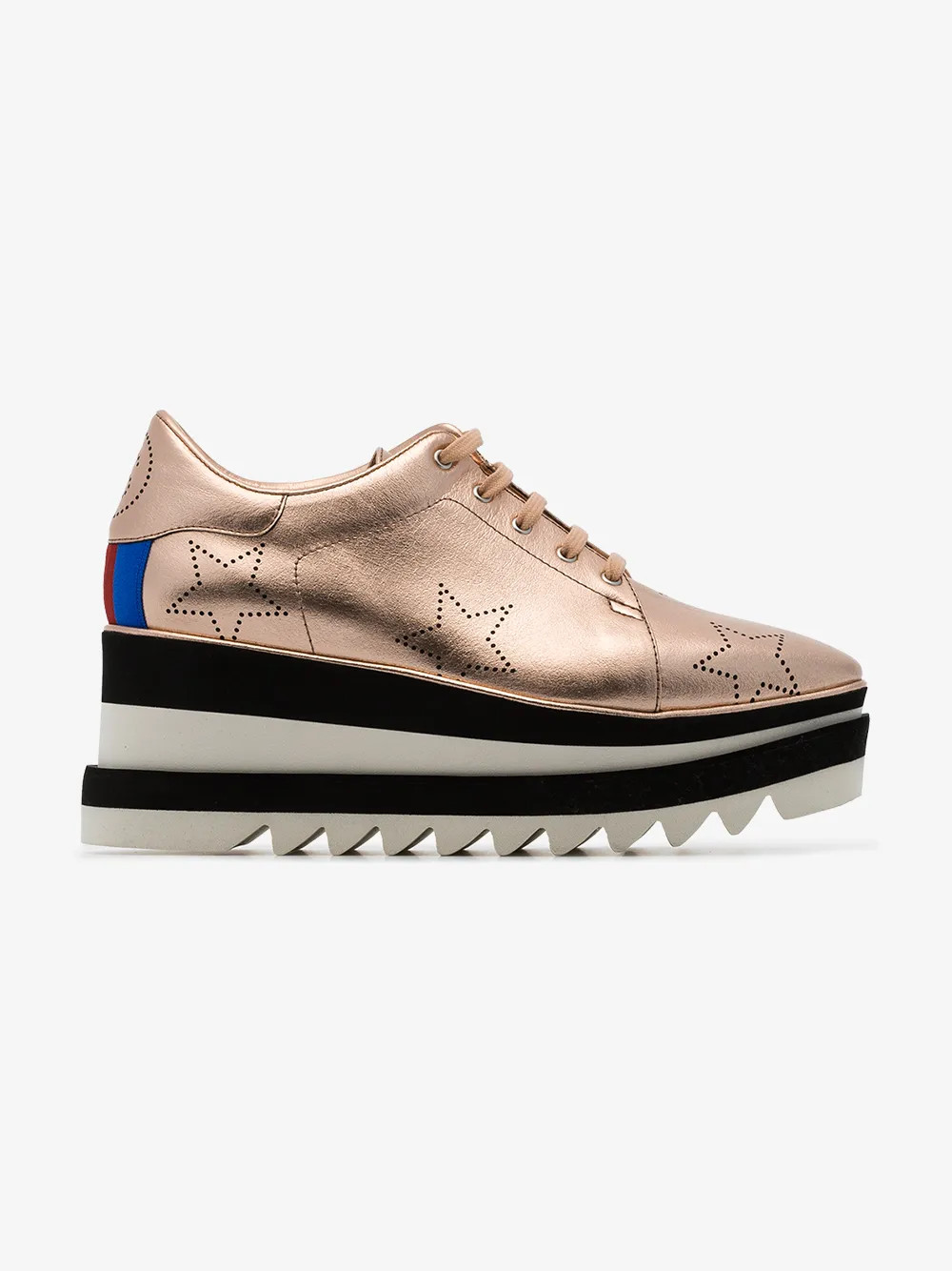 Stella McCartney Rose Gold Selyse 75 platform sneakers | Browns Fashion