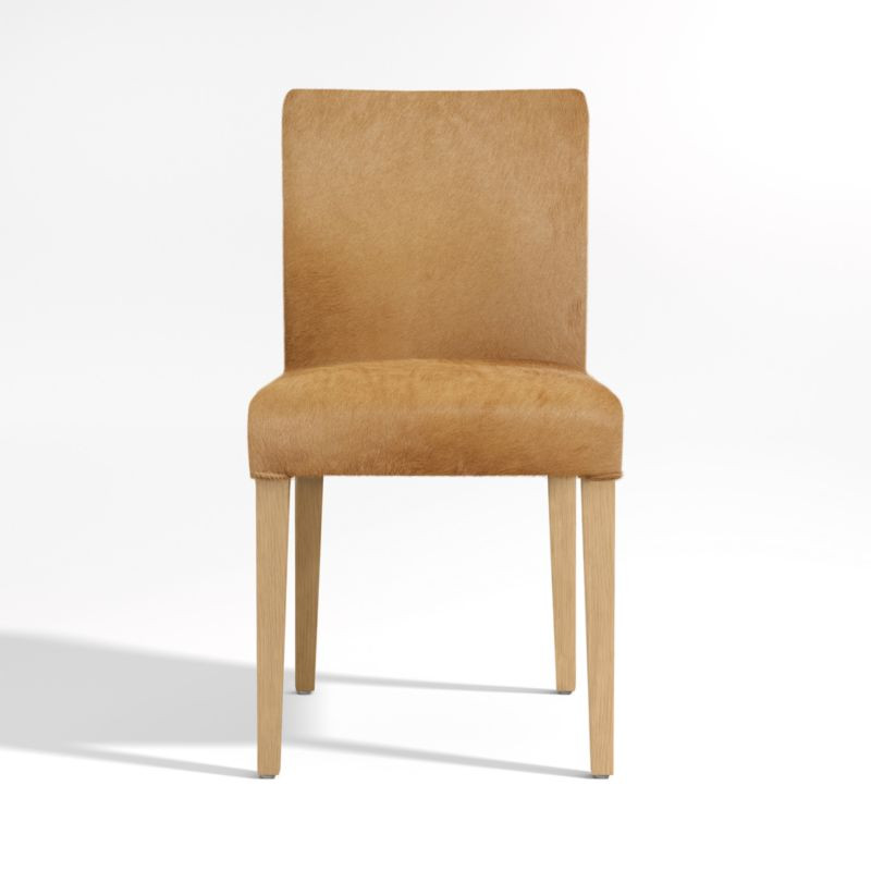 Lowe Light Brown Hair on Hide Dining Chair with Natural Wood Legs + Reviews | Crate & Barrel | Crate & Barrel