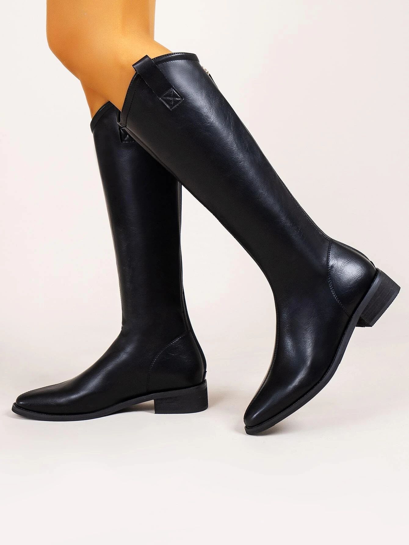 Minimalist Back Zipper Boots | SHEIN
