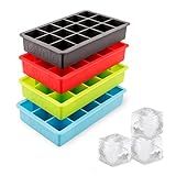 Tovolo Perfect Cube Ice Mold Trays, Sturdy Silicone, Fade Resistant, 1.25" Cubes, Assorted, Set o... | Amazon (US)