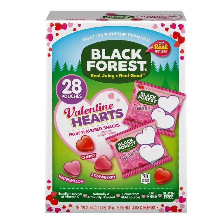 Black Forest Valentine Hearts Fruit Snacks 24 Pouches, 19.2oz | Walmart (US)