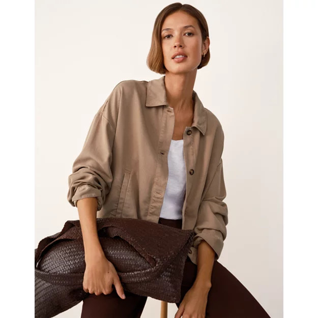 Cropped Relaxed Jacket | Coats & Jackets | The  White Company | The White Company UK & ROW