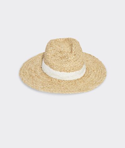 Chevron Trim Straw Fedora | vineyard vines