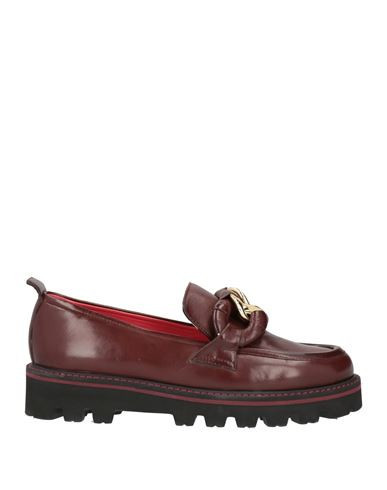 Pas De Rouge Woman Loafers Burgundy Size 11 Soft Leather | YOOX (US)