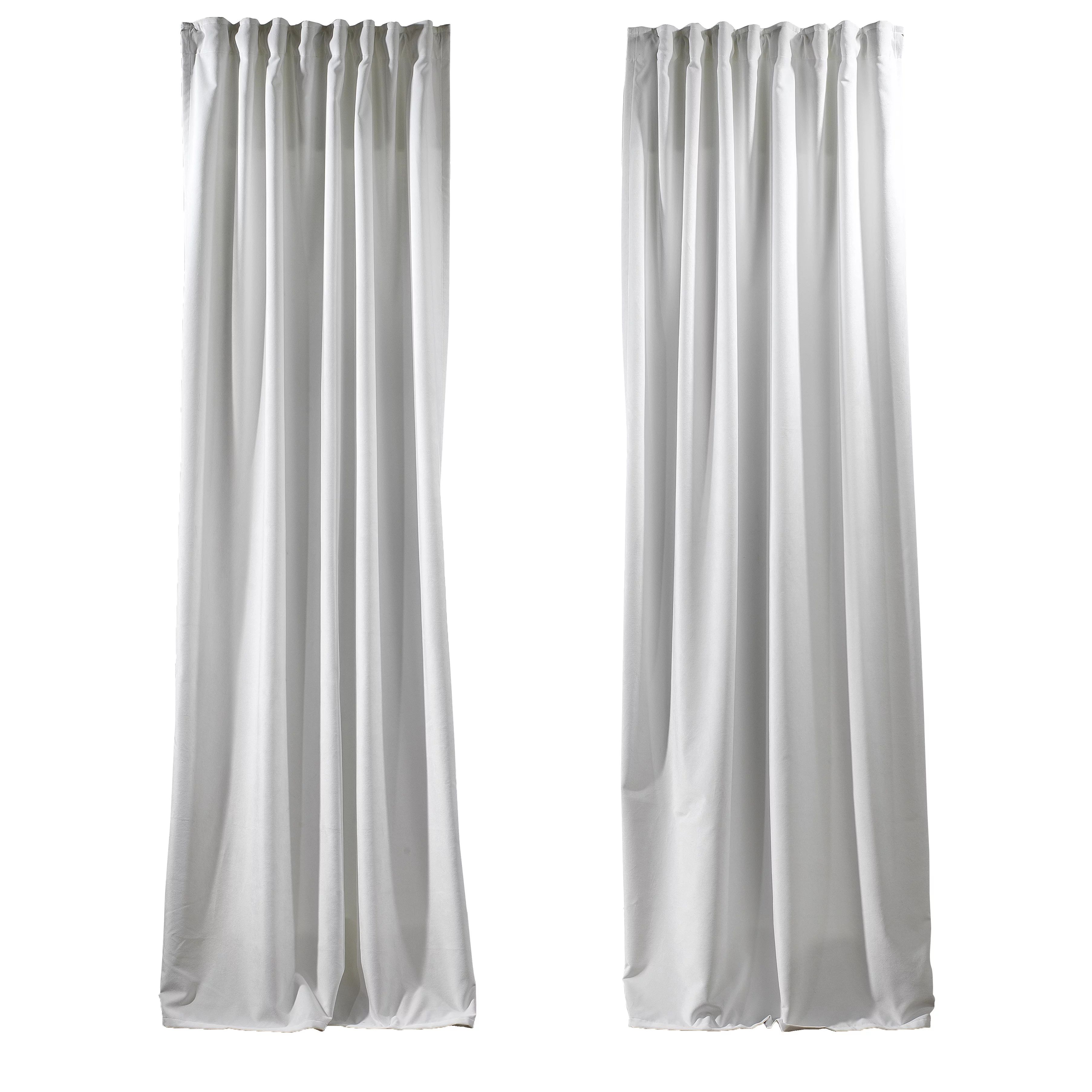 3S BROTHERS Solid Luxury Matte Velvet Soft Curtains Set of 2 Panels Hanging Back Tap & Rod Pocket... | Walmart (US)