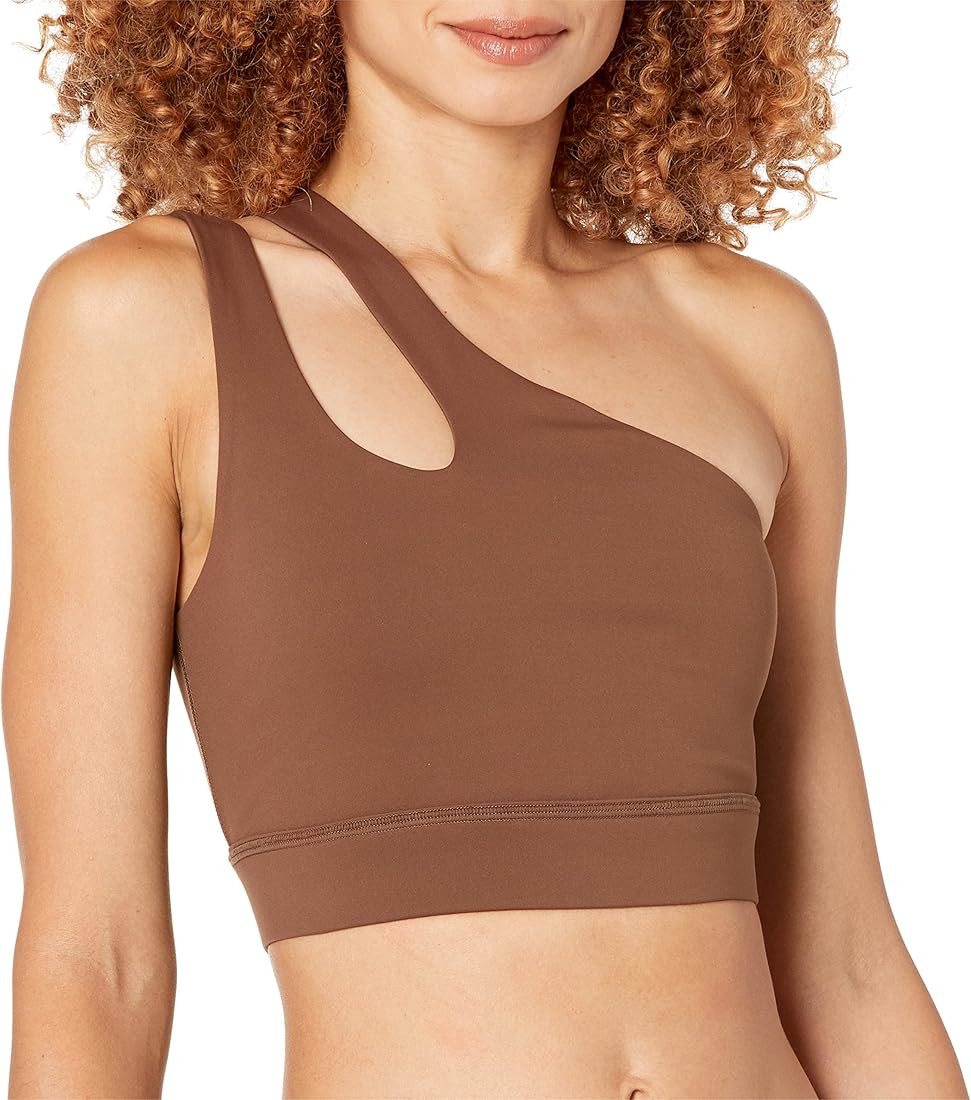 The Drop Women's Kelsey One-Shoulder Stretch Cutout Sports Bra | Amazon (US)