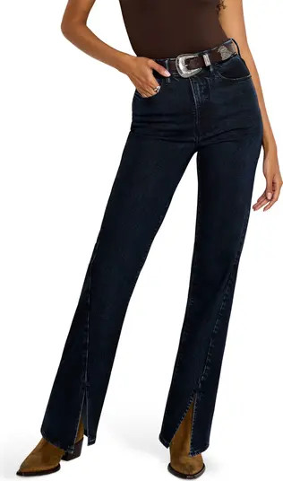 Soft-Tech Good Boy Step Hem High Waist Ankle Straight Leg Jeans | Nordstrom