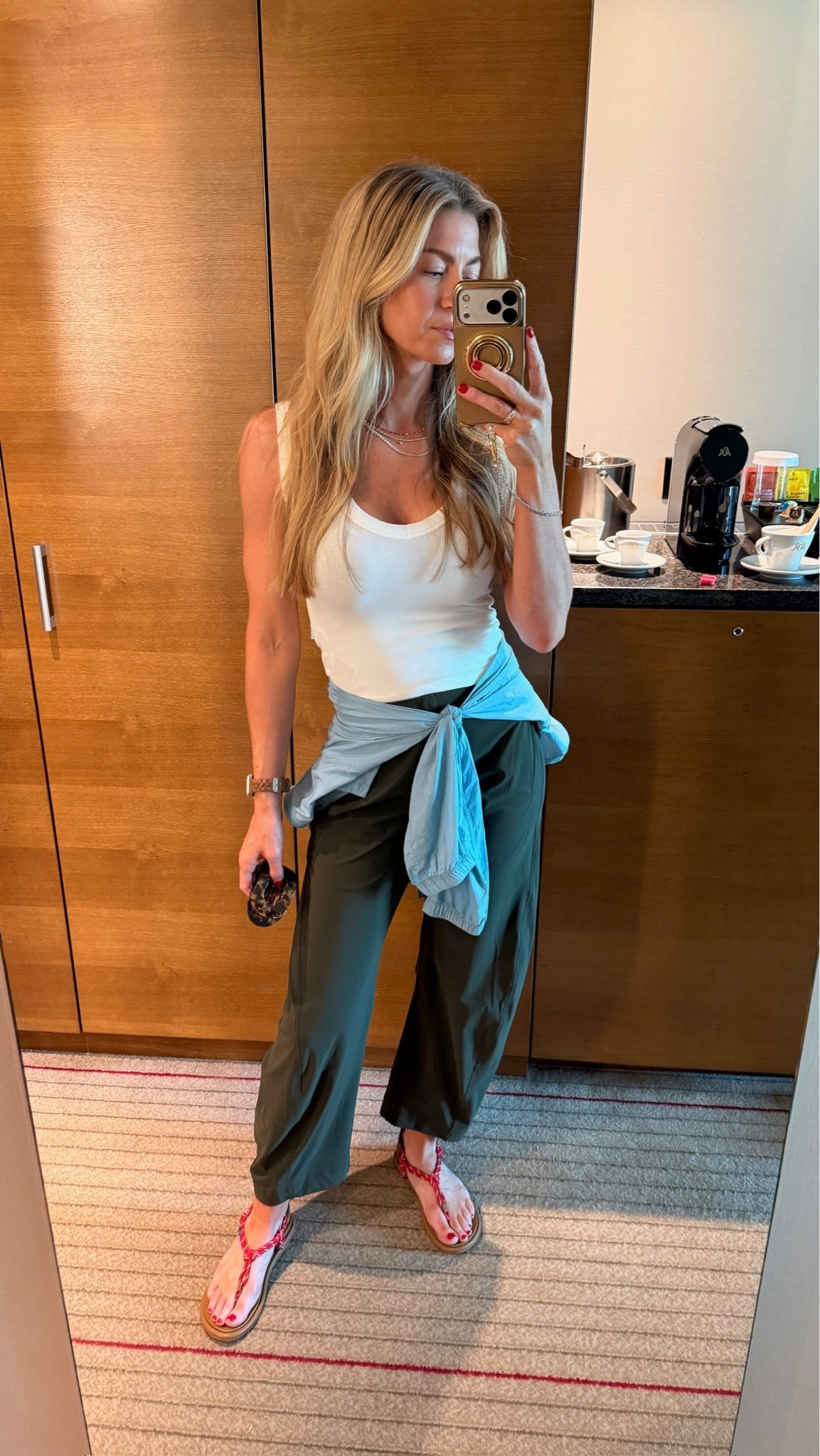 Day 1 of exploring outfit. Added a windbreaker around my waist just incase I need it.

Pants run TTS, wearing a S

#LTKdayinmylife #LTKootd #LTKTravel