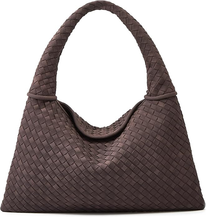 Suede Woven Hobo Bags Purses for Women Woven Leather Bag Vintage Tote Bag Retro Handbag Satchel 2... | Amazon (US)