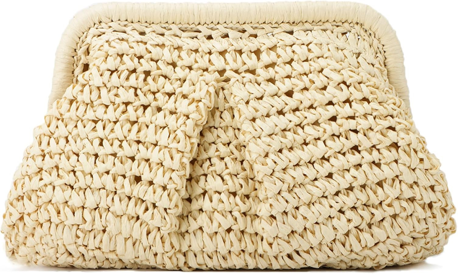Emprier Straw Clutch Purses for Women Cloud Dumpling Pouch Straw Crossbody Shoulder Handbag Summe... | Amazon (US)