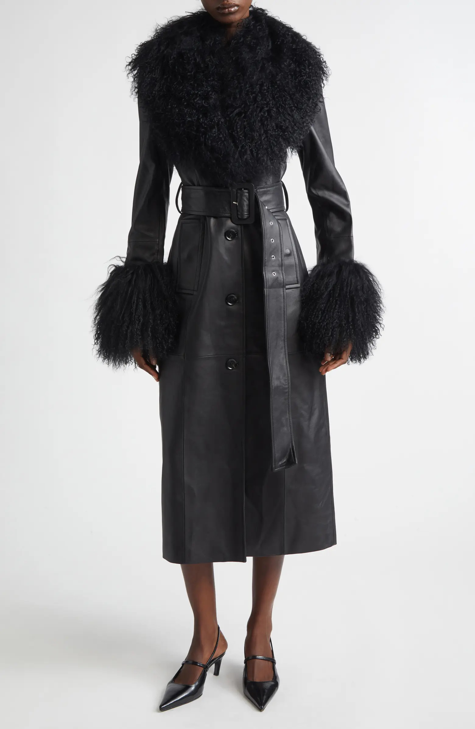 Monica Lambskin & Genuine Shearling Coat | Nordstrom