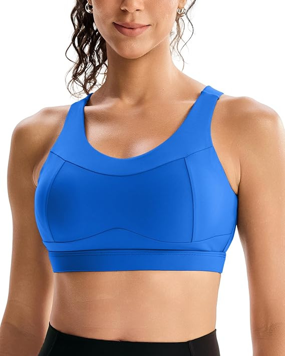 RUNNING GIRL High Impact Sports Bras for Women,Racerback Running Bra Workout Crop Tank Tops Longl... | Amazon (US)