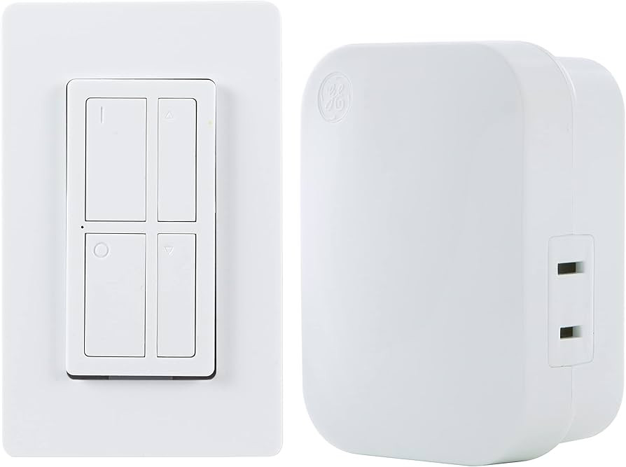 GE Dimmable Wireless Control Switch, On/Off & Full, 1 Outlet, 150 ft. Range from Plug-in Receiver... | Amazon (US)