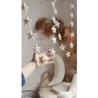 Felt Star Garland, Nursery Decor White Or Grey | Etsy (US)