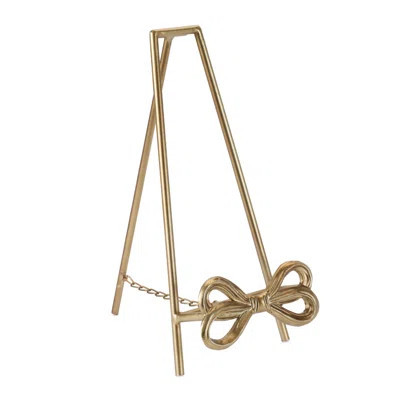 Gold Bow Plate Holder Easel 12.5"H | Wayfair North America