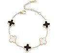 TICVRSS 18K Gold Plated Clover Lucky Bracelet for Women White/Black/Red/Green Bracelets Cute Link... | Amazon (US)