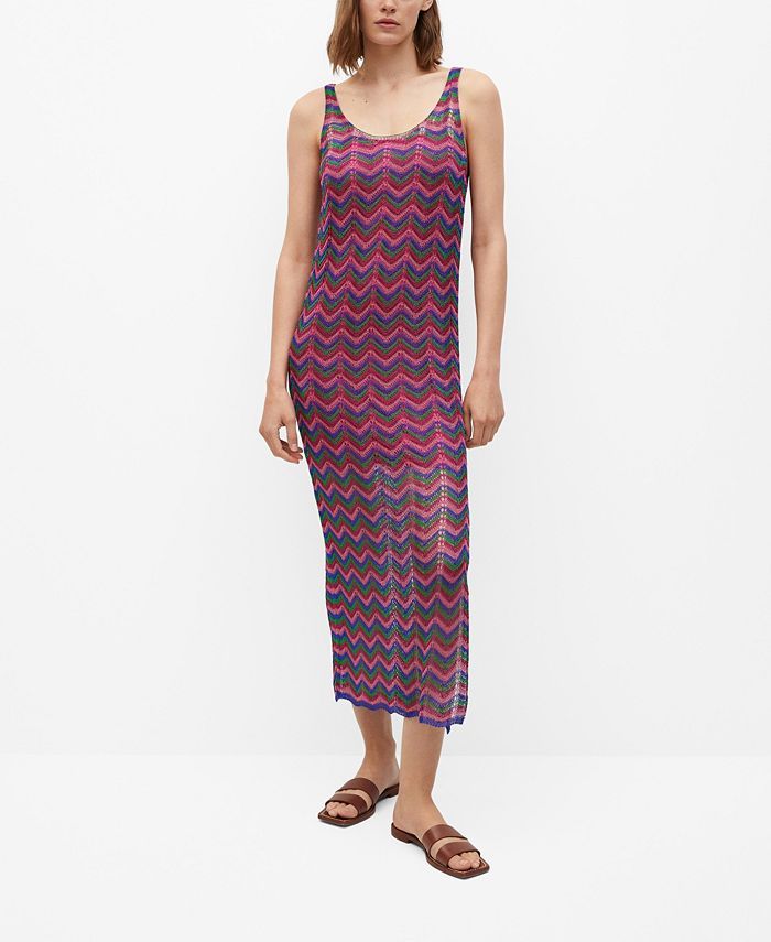 MANGO Women's Knit Openwork Sweater Dress & Reviews - Women - Macy's | Macys (US)