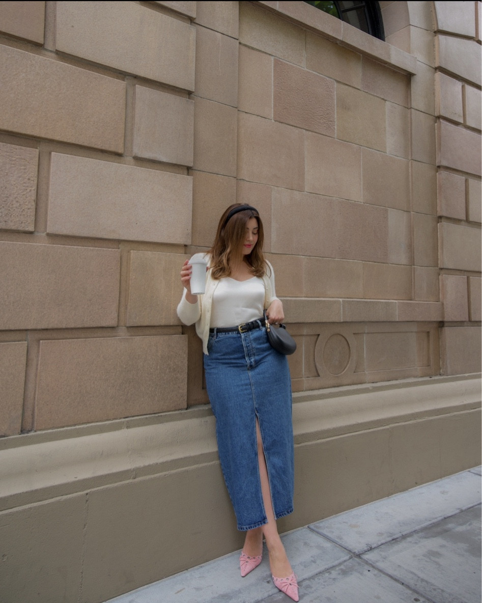 First signs of fall in San Diego 🍂 The cutest @rollasjeans denim midi skirt is now at @nordstrom Wearing this this to a pumpkin patch later today! 

#LTKmidsize #LTKstyletip