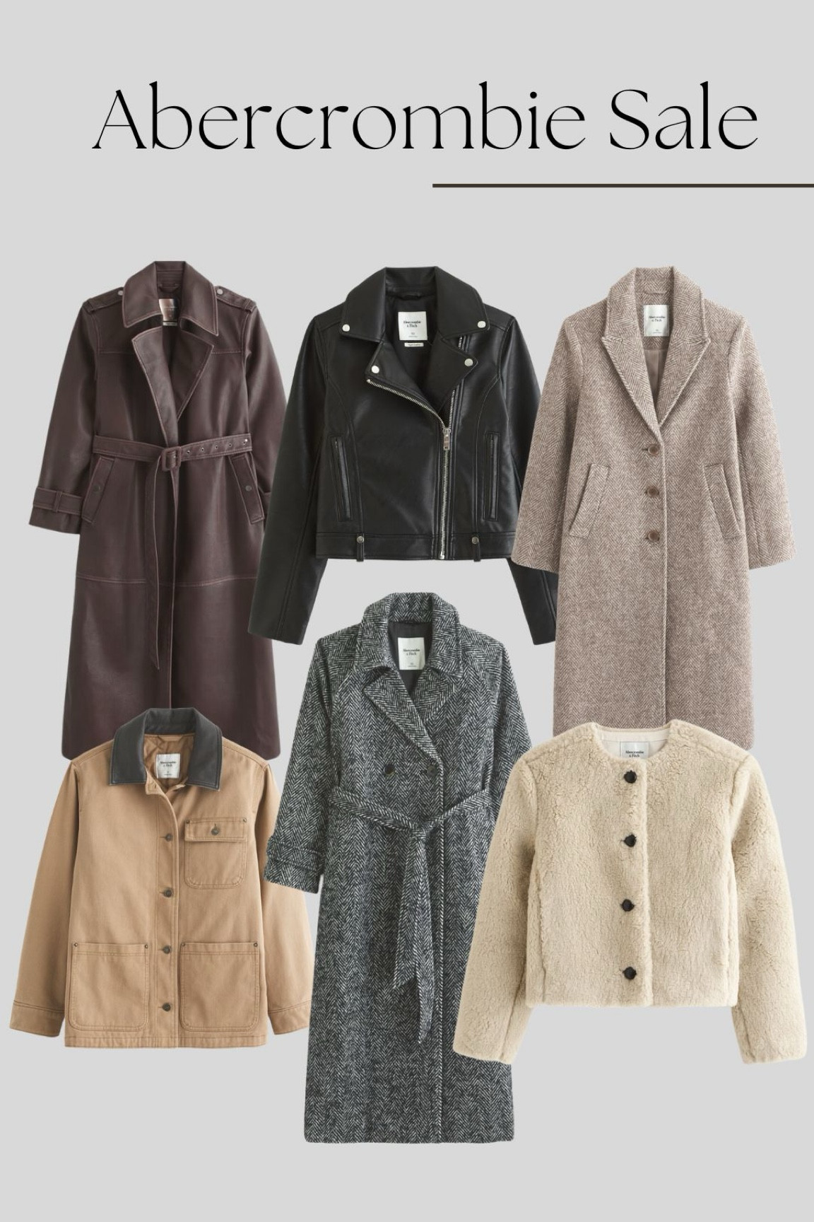 Abercrombie coats and jackets on sale now! 

#LTKTravel #LTKFindsUnder100 #LTKStyleTip