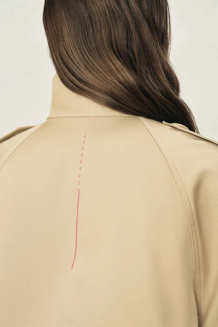 Sienna Convertible Belted Cropped Trench Coat In Lightweight Cotton | Fabrique