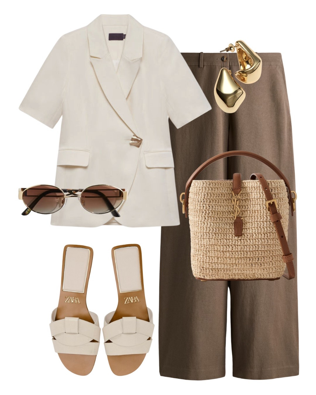 WEEKEND OUTFIT - styling this gorgeous short sleeve blazer with linen trousers and Zara sandals for a chic weekend spring/summer outfit 

#springoutfit #summeroutfit #blazer

#LTKshoes #LTKspring #LTKsummer