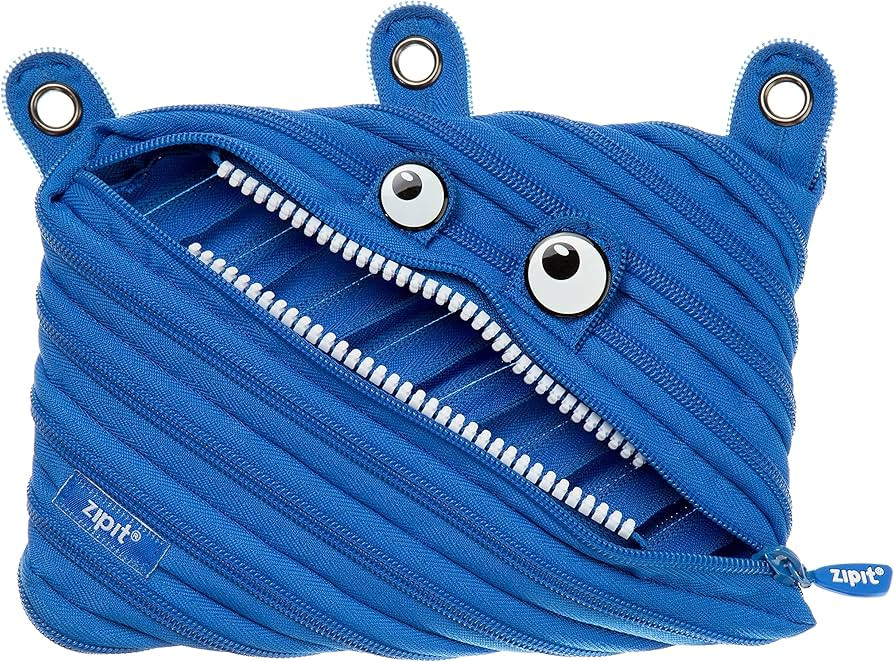 ZIPIT Monster 3-Ring Pencil Case, Royal Blue | Amazon (US)