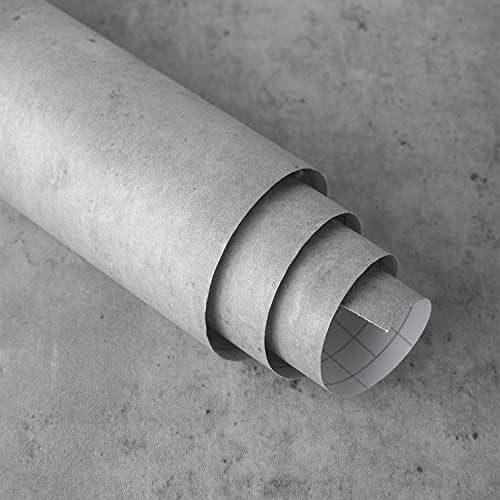 Thick Light Grey Concrete Wallpaper Peel and Stick Adhesive Waterproof Faux 3D Concrete Cement Co... | Amazon (US)