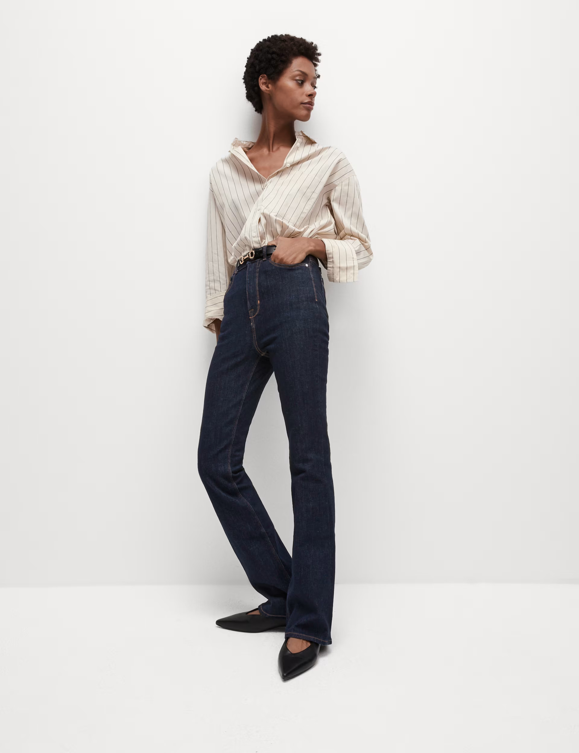 Magic Shaping High Waisted Slim Flare Jeans | Marks & Spencer (UK)