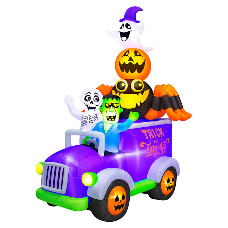 Trick or Treat Truck Halloween Inflatable, 12' | At Home