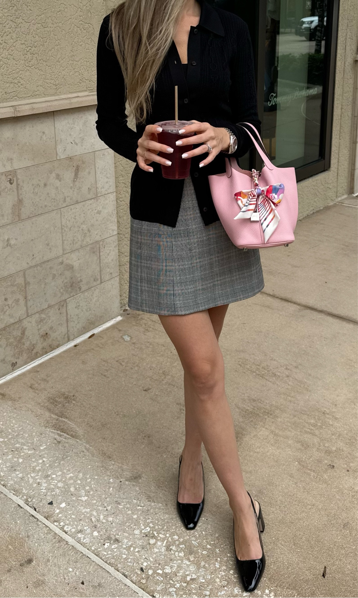 cool summer day classy outfit 🩶
perfect for work or day out in the town, these simple classic slingbacks elevate any outfit ✨
one of my current favorite bags the picotin 18 in rose sakura, linking affordable options as well 

#LTKItBag #LTKBacktoSchool #LTKWorkwear