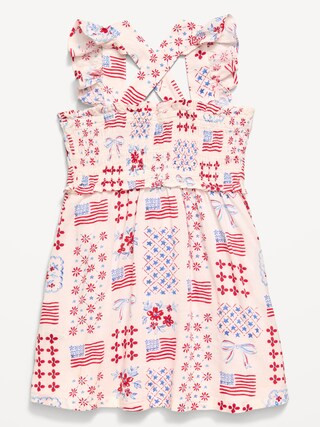 Printed Sleeveless Smocked Dress for Toddler Girls | Old Navy (US)