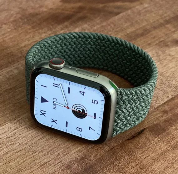 ELASTIC Braided Apple Watch Band Knitted Belt Strap Bracelet | Etsy | Etsy (US)