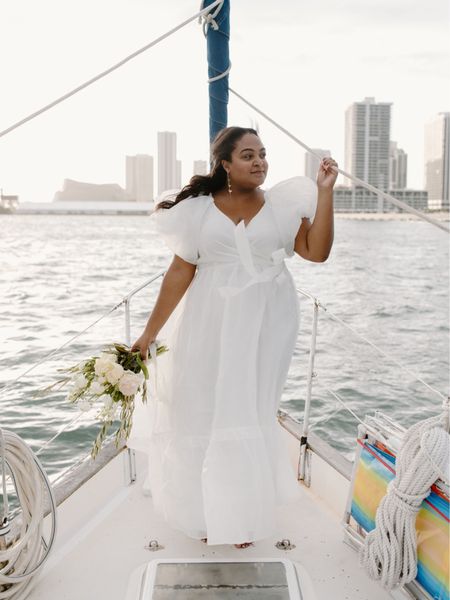 Engagement shoot outfit idea! Loved this stunning white dress for our engagement shoot, and it could totall work for other bridal events too! Comes in a few colors and patterns, fits TTS 🤍

#LTKwedding #LTKcurves #LTKSeasonal