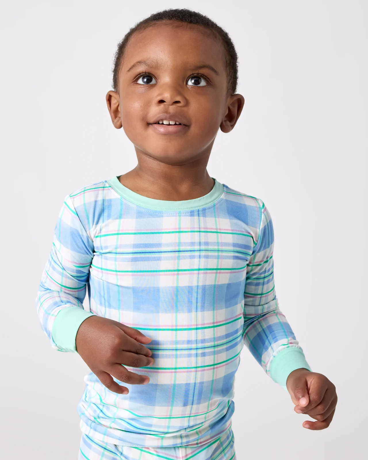 Springtime Plaid Two-Piece Pajama Set | Little Sleepies