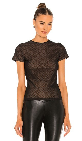 Mini Tee in Black Monogram | Revolve Clothing (Global)