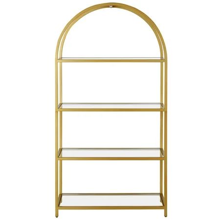 Evelyn&Zoe Art Deco Brass Bookcase | Walmart (US)