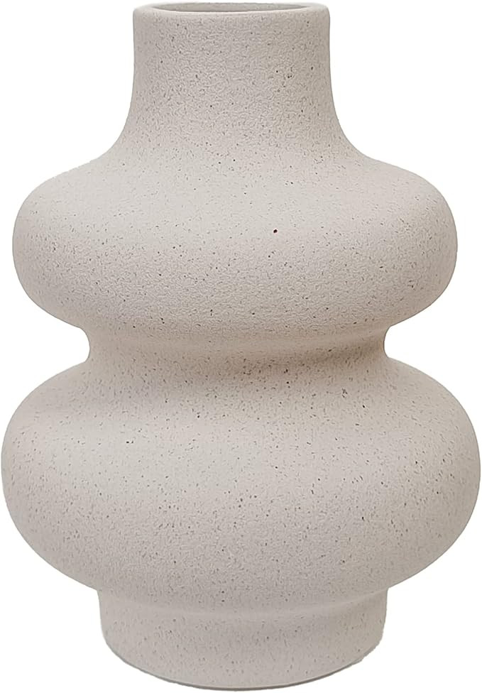 Aoderun Ceramic Vase for Home Decor Pampas Flower Vase Handmade Modern White Vase for Flowers Liv... | Amazon (US)