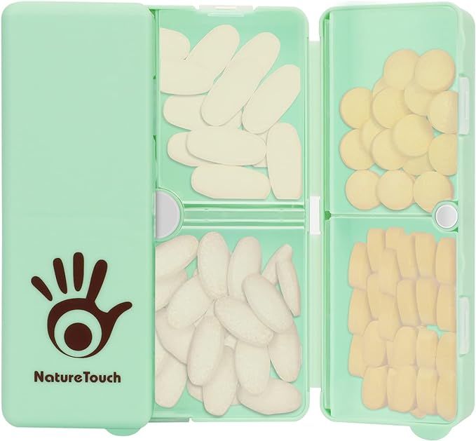 NatureTouch Pill Organizer, 7 Compartments Pill Case, Large Pill Box for Women and Men, Large Cap... | Amazon (US)
