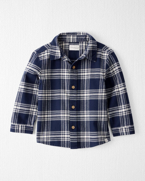 Toddler Organic Cotton Button-Front Flannel Shirt | Carter's Inc