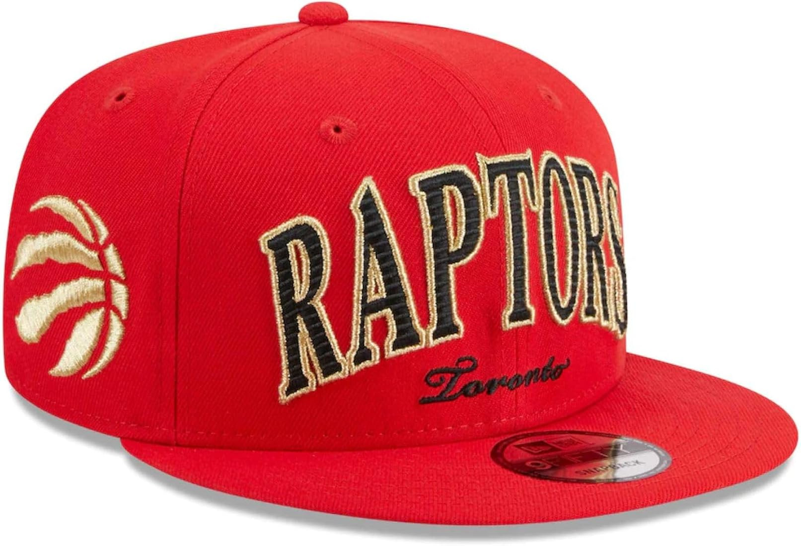 New Era NBA Toronto Raptors Golden Tall Text Throwback 9FIFTY Adjustable Snapback Hat - Red | Amazon (CA)