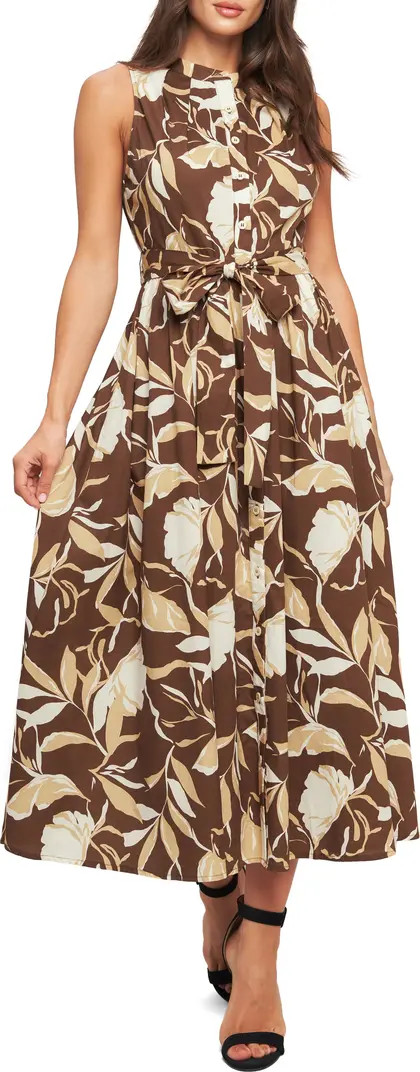 FLYING TOMATO Sleeveless Cotton Poplin Shirtdress | Nordstromrack | Nordstrom Rack
