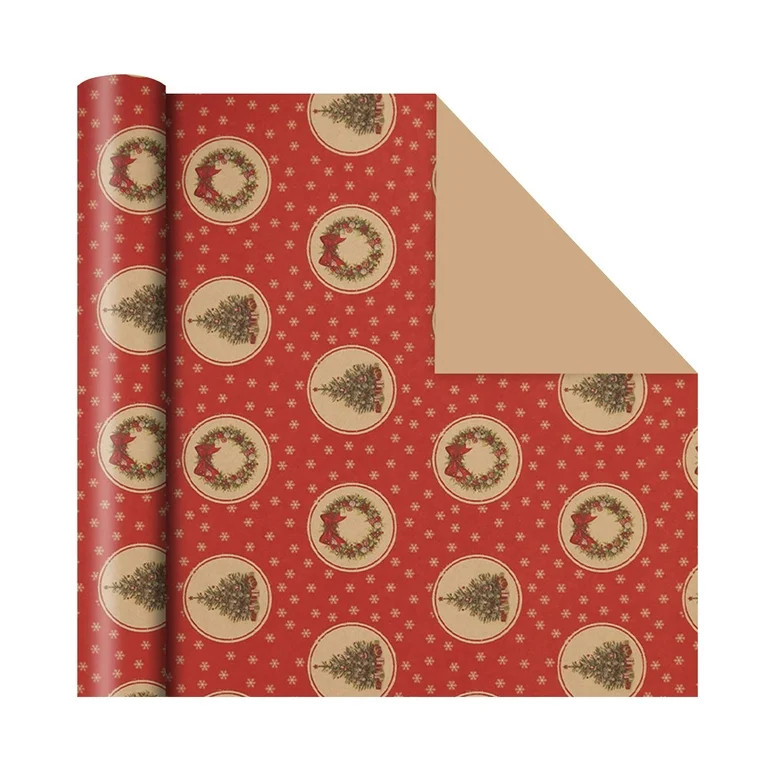 AZXY Christmas Wrapping Paper Clearance,Christmas Gift Wrap,Red Holiday Christmas Gift Paper Wrap... | Walmart (US)
