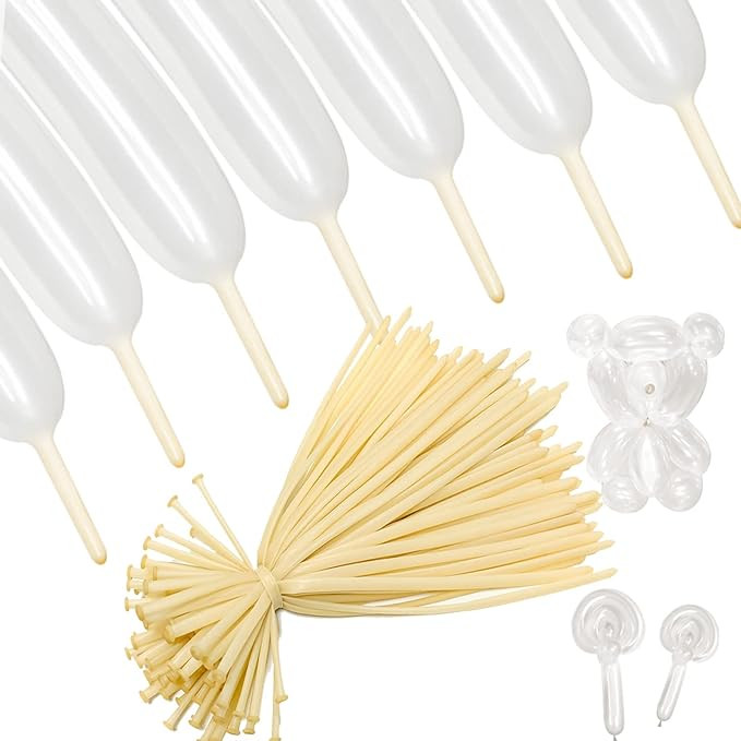 260 Balloons Clear Long Balloons 100 Pack Twisting Animal Balloon Thickening Latex Transparent Mo... | Amazon (US)