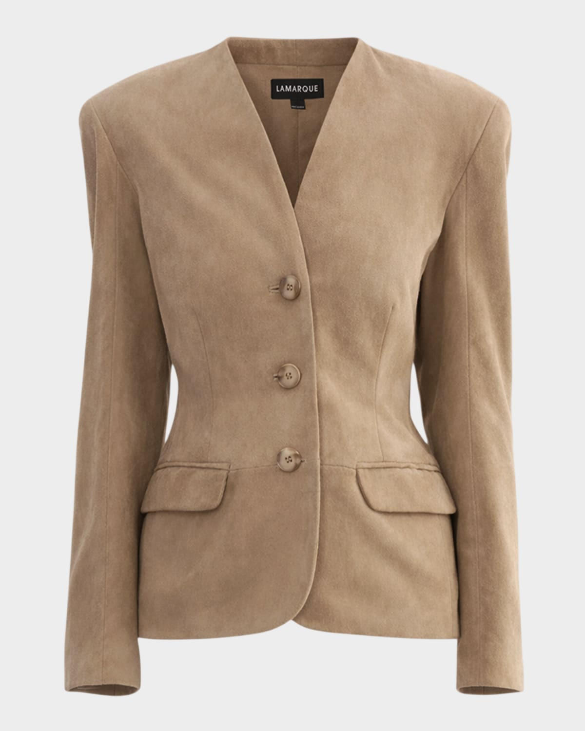 Abitha Hourglass Suede Jacket | Neiman Marcus