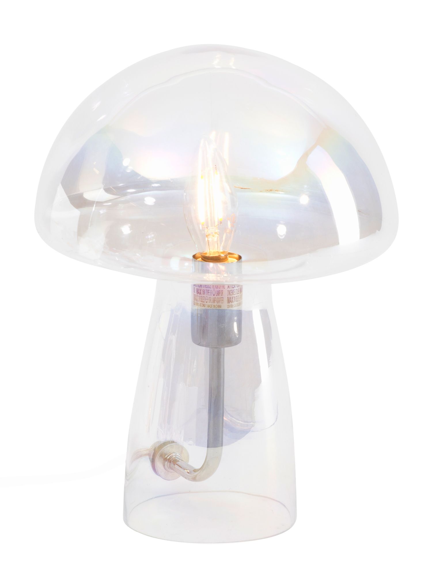 11in Glass Mushroom Uplight | TJ Maxx